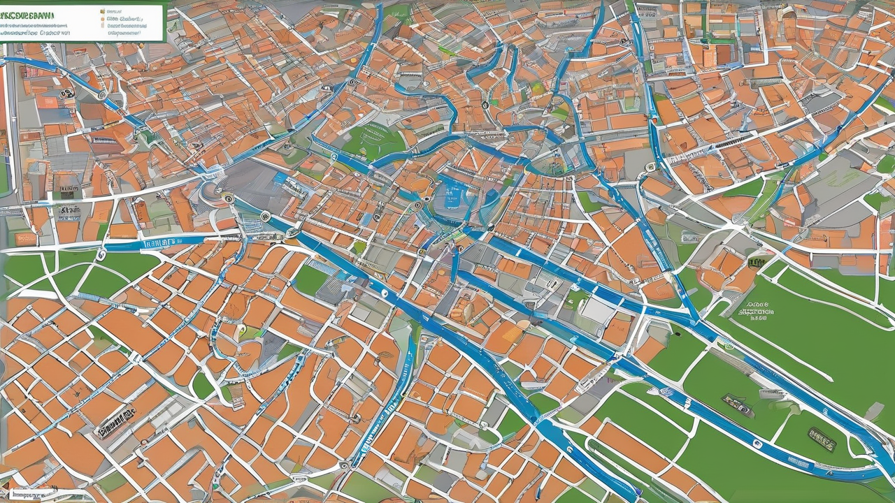 Mapa lokalizacji księgarni w centrum Warszawy z zaznaczonymi pobliskimi punktami orientacyjnymi