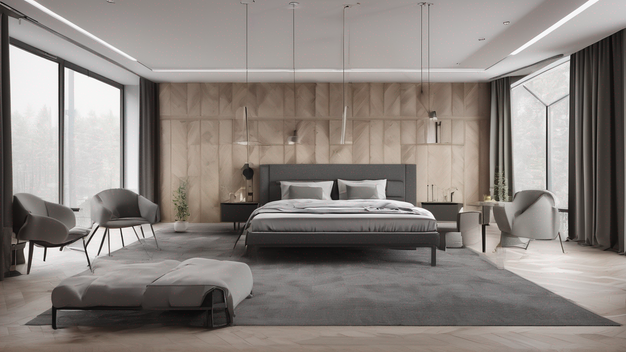 Przytulna przestrzeń do czytania z wygodnymi fotelami, miękkim oświetleniem i minimalistycznym designem